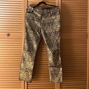 Gold printed design pants